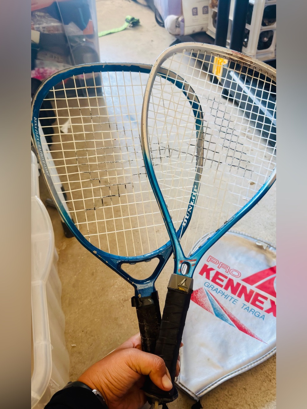 Kennex Pro Graphite Targa Squash Rackets - Blue (Pair)